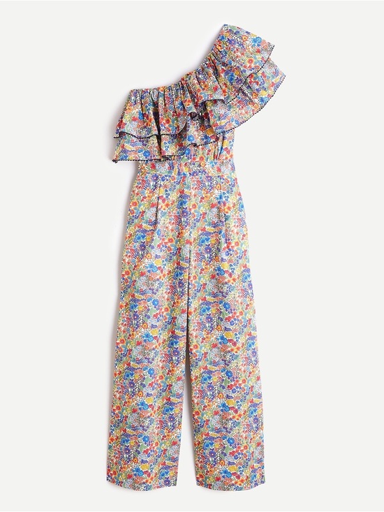 J. Crew Pants - One-shoulder ruffle jumpsuit in Liberty Margaret Annie print 🌸 NWOT